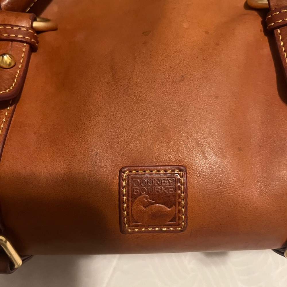 Dooney & Bourke Tan Leather Satchel - Picture 4 of 14